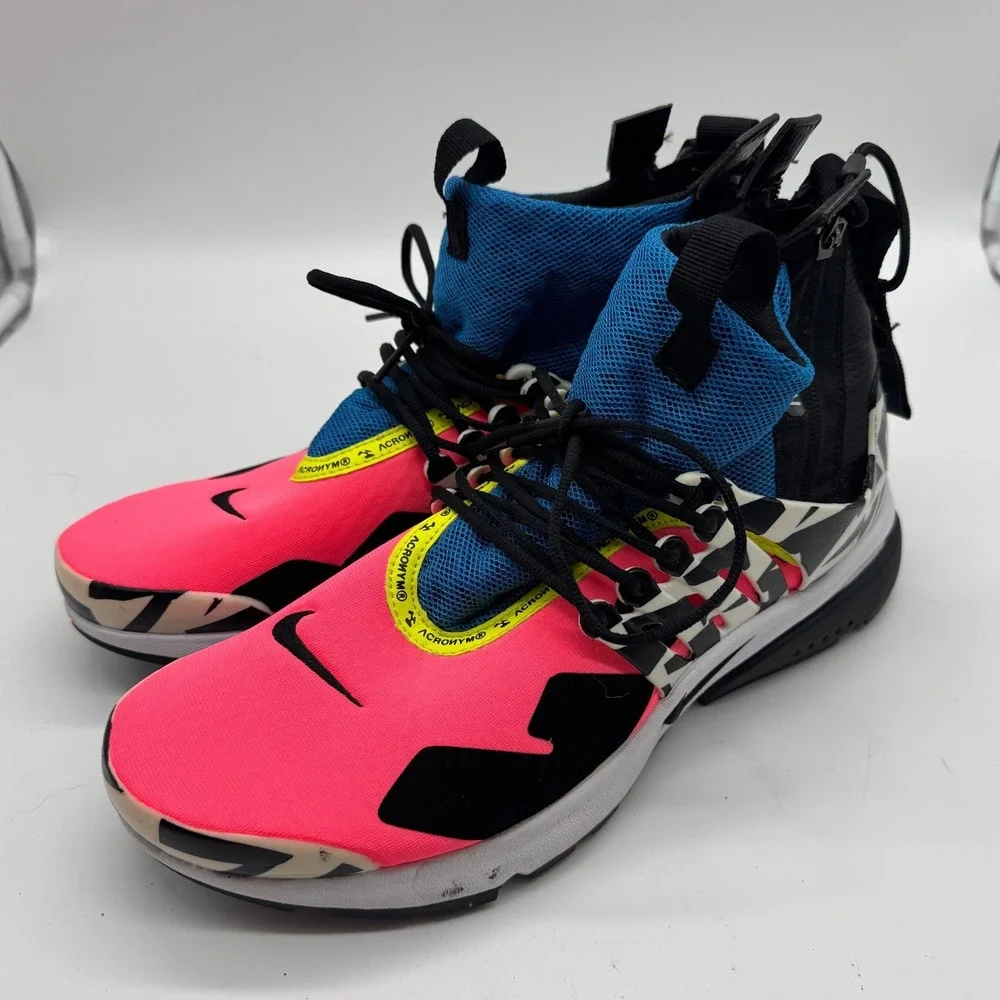 Nike Air Presto Mid Acronym Racer Pink Photo Blue AH7832-600 Mens Size M